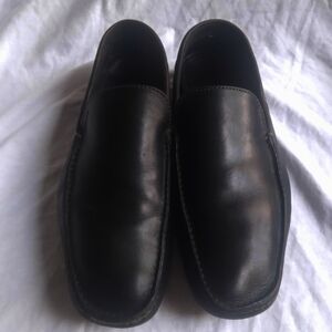 Prada Black Leather Driving Moccasins Loafers Men 9 Luxury Designer Mini…